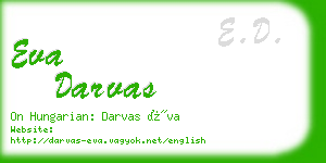 eva darvas business card